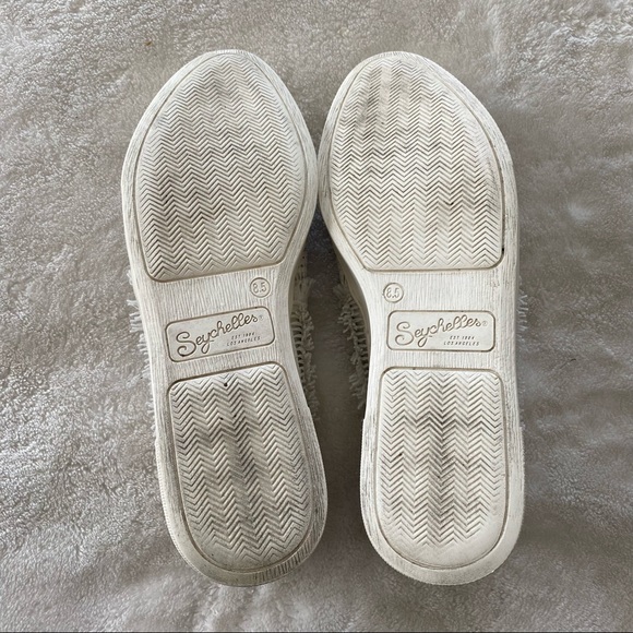 Anthro Seychelle Boho Crochet Leather Slip On Shoe - Picture 10 of 11